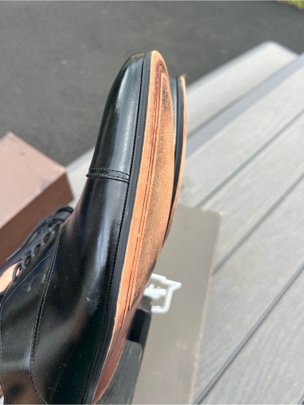 Florsheim Mens Black Cap Toe Dress Shoes Sz 10.5 D - Picture 6 of 9